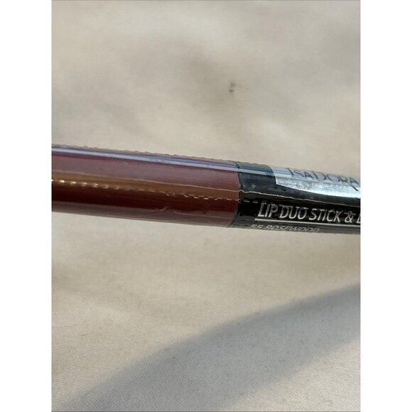 Isadora Perfect Lip Duo Stick & Liner Lipliner #55 Rosewood color Super Rare New - Picture 8 of 9